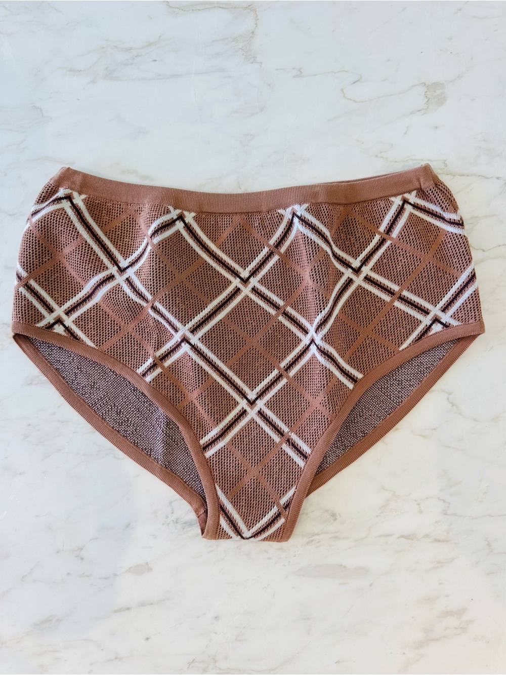 Marni Brown High-waisted Patterned Knit Mini Shorts Bloomers Italian size 40